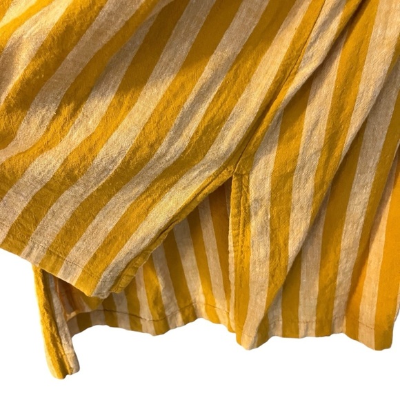 Old Navy Linen Blend Mustard Striped Lagenlook Tunic Sz XXL - Picture 6 of 10